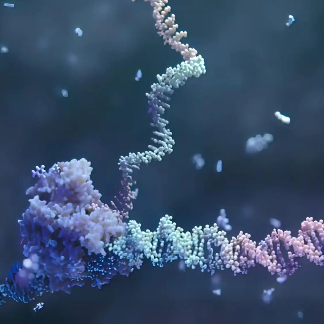 细胞与分子结构三维示意背景图（产品详情页头）